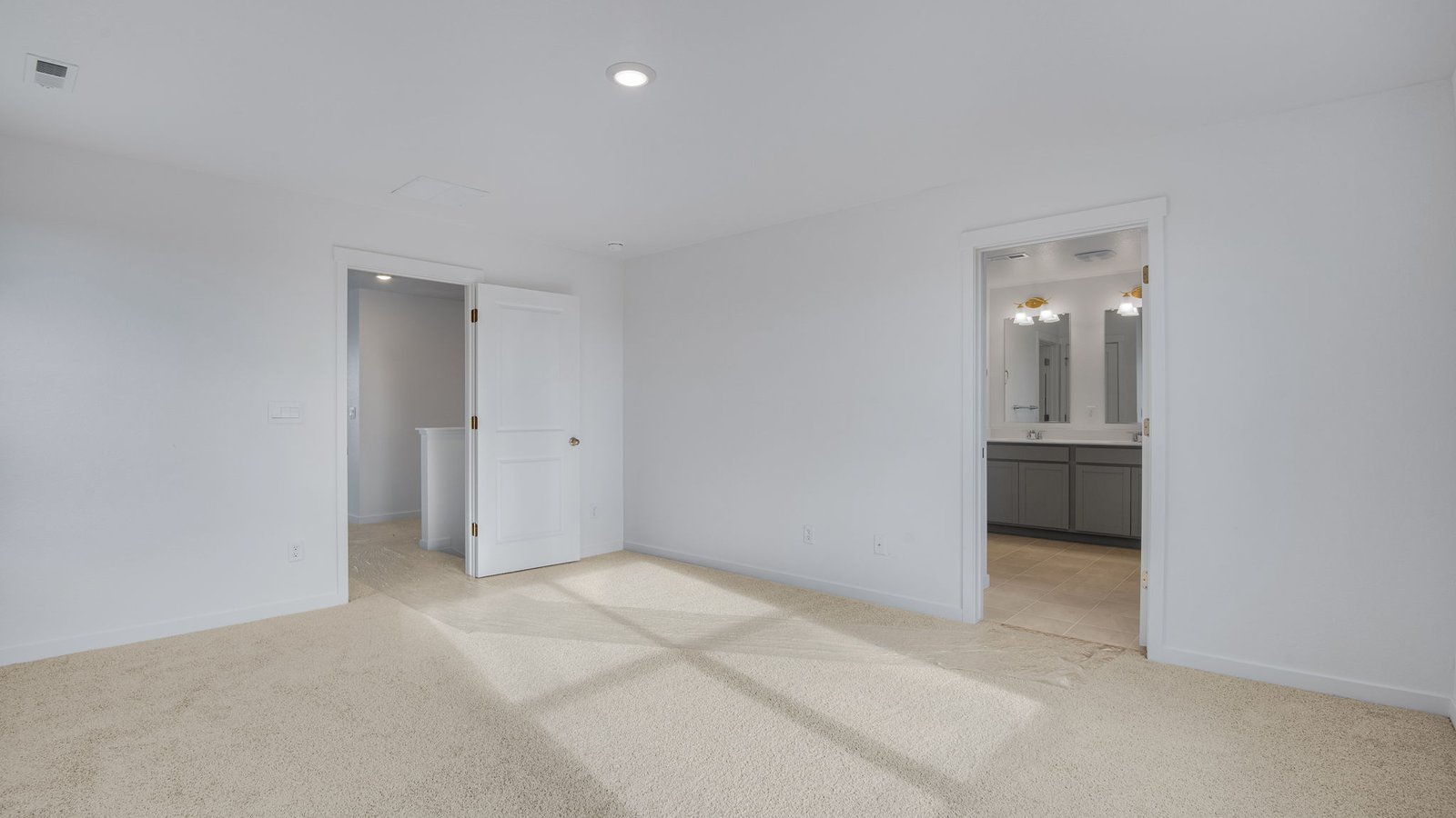primary bedroom in new home