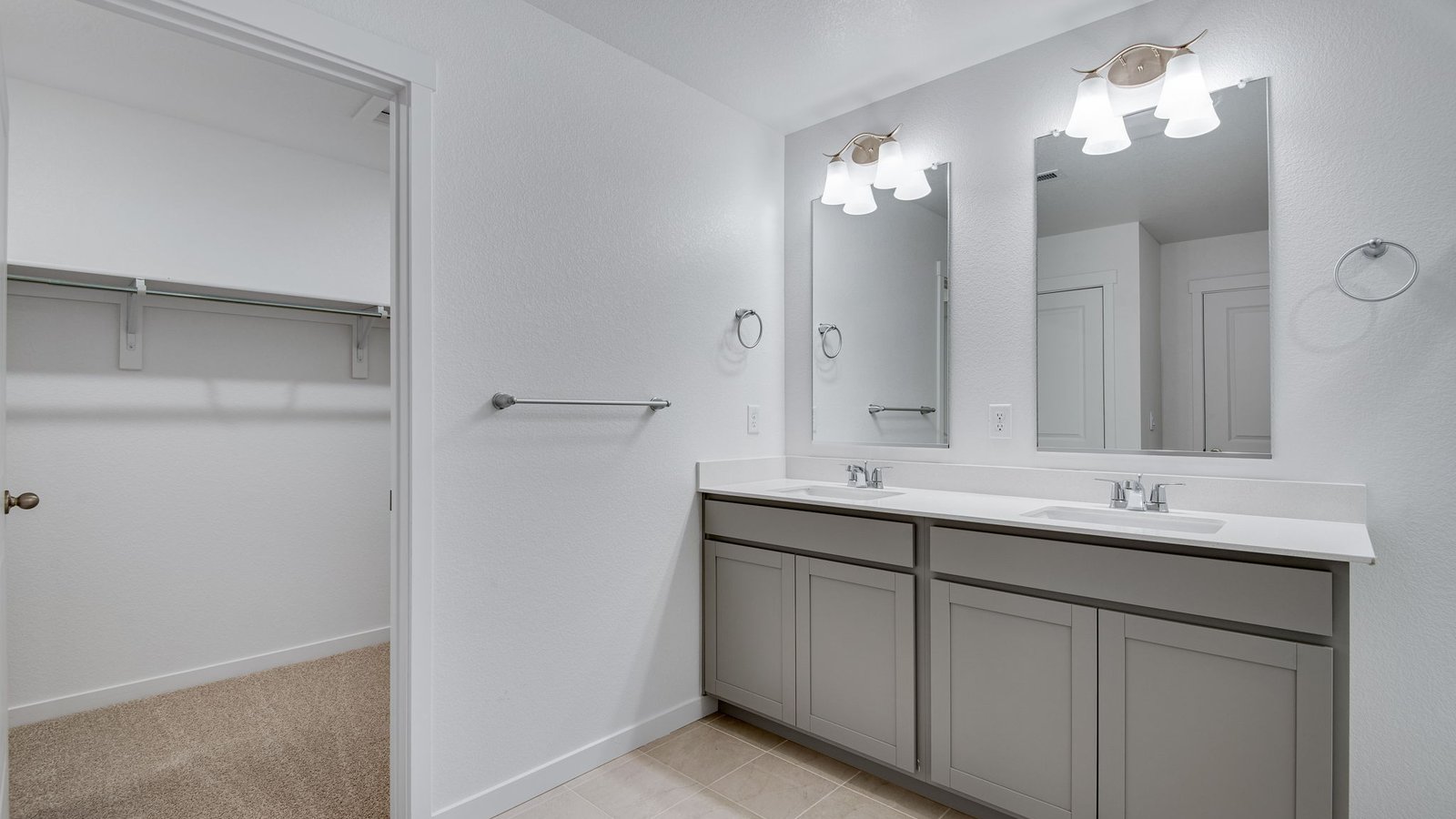 primary bathroom in new home