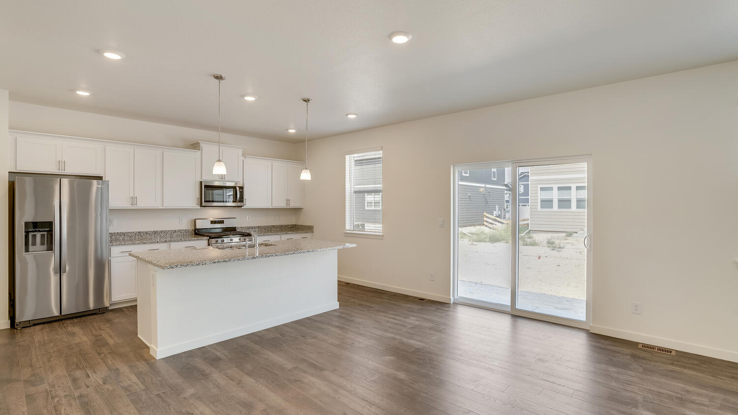 dining to kitchen new home