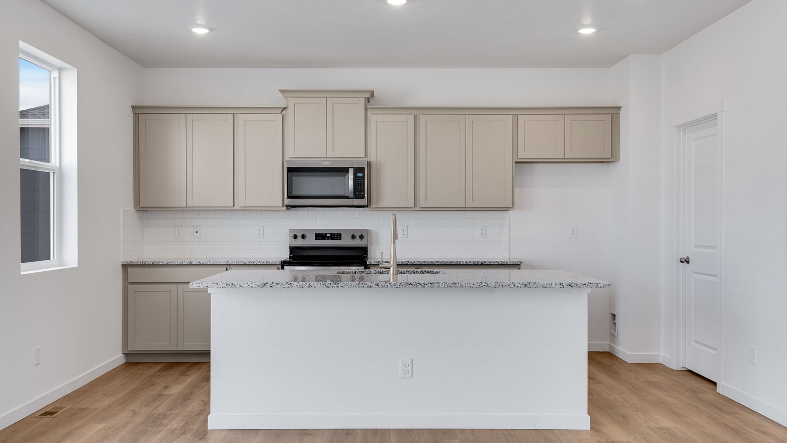 Spacious kitchen with new finished in  new  home at Spring Valley Ranch community
