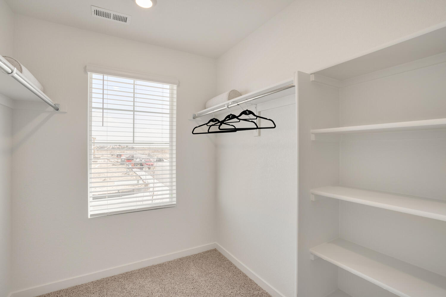 Interior closet with window