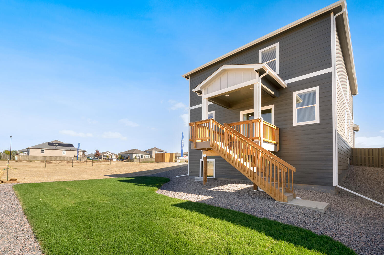 Exterior back yard with patio