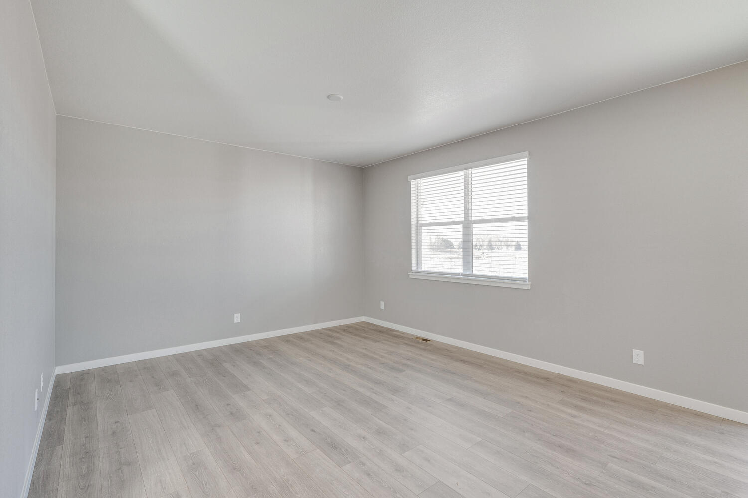 Great room, many outlets for floor lighting, and high windows facing backyard