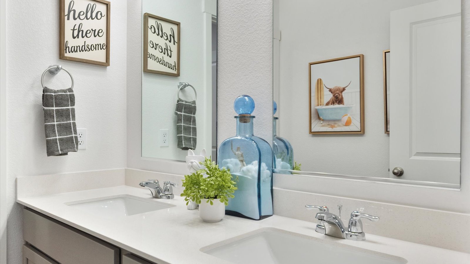 Primary bathroom in new home