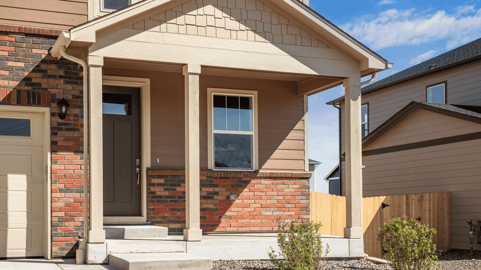 Front patio of new home