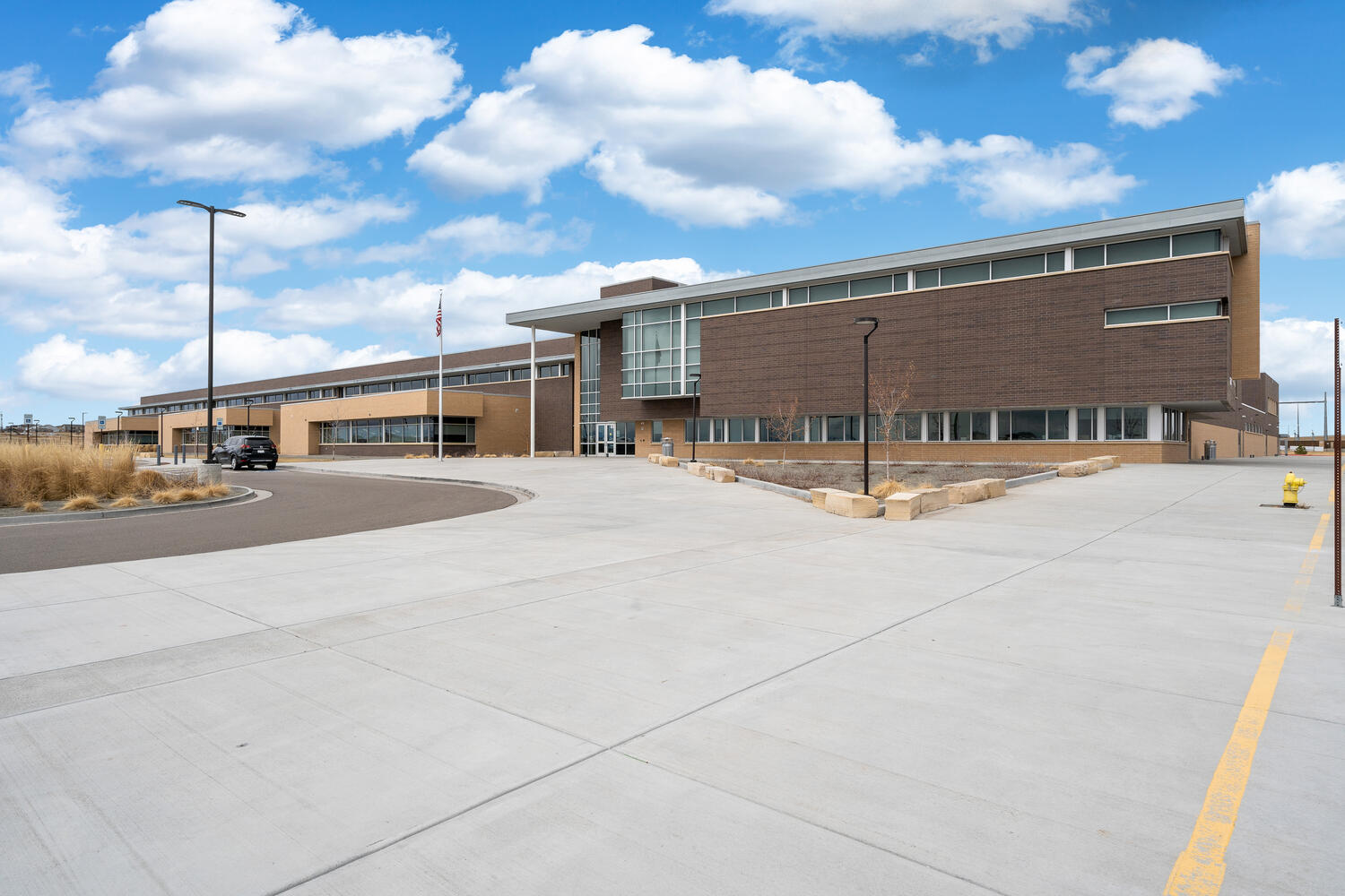 Closer alternate view of the modernized middle school
