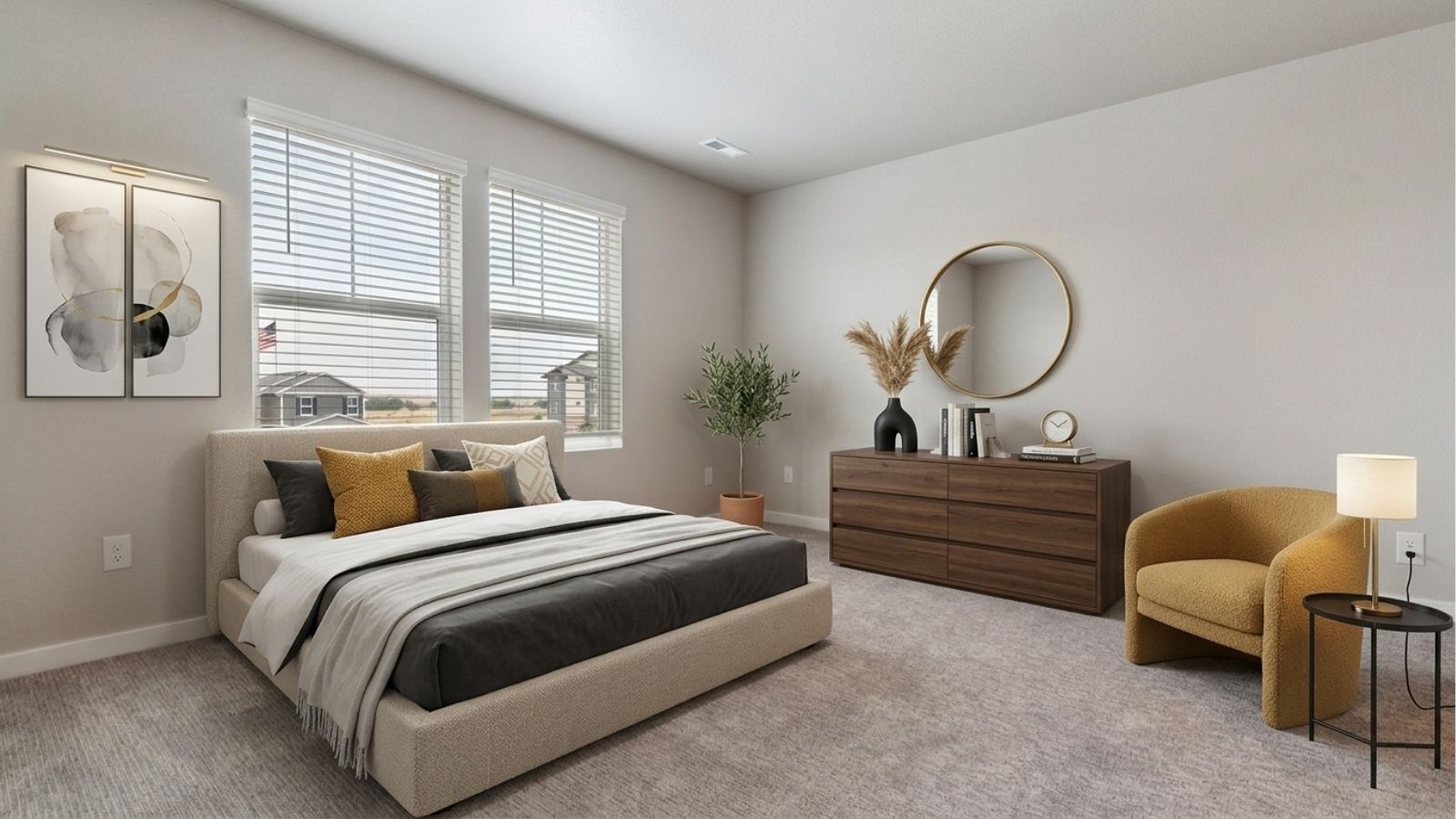 primary bedroom new home