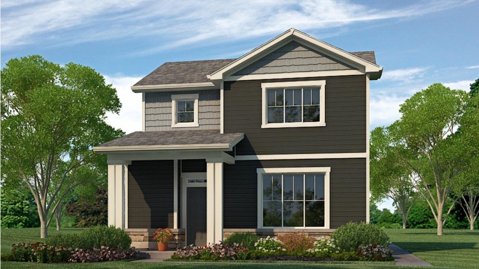 exterior rendering of the douglas floor plan by d.r. horton in horizon uptown