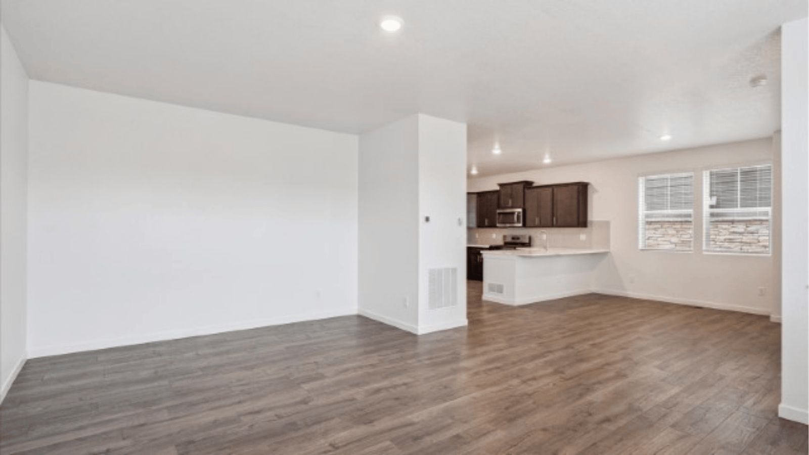Open concept layout of new home in Aurora Colorado