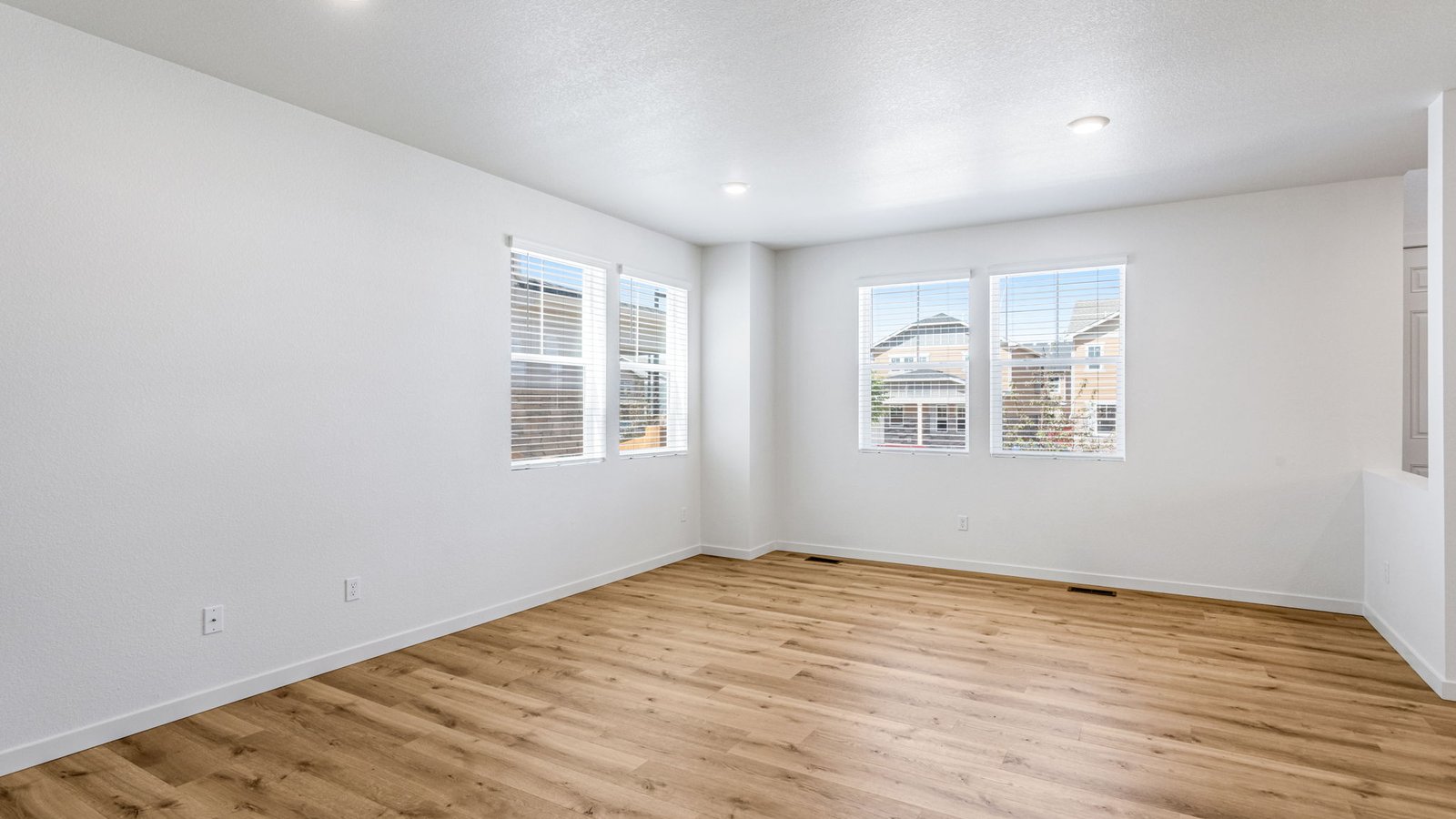 Great room at new home in Horizon Uptown