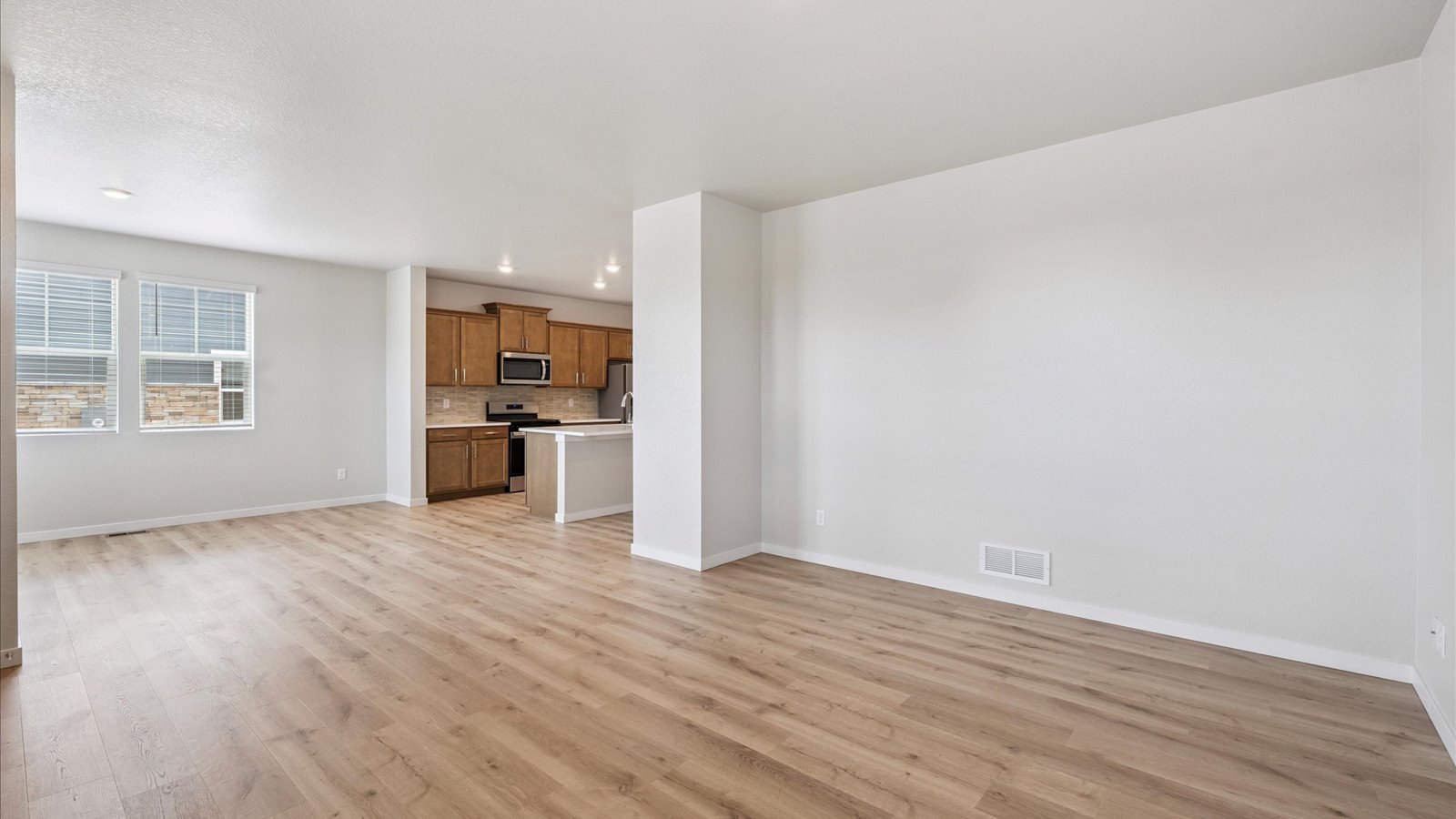 Open concept floor plan