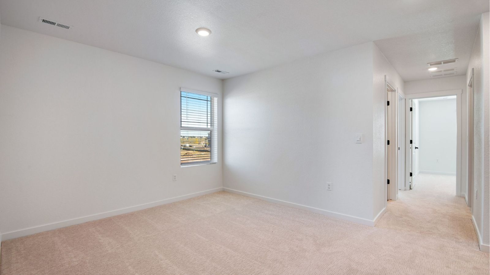 primary bedroom in new paired home
