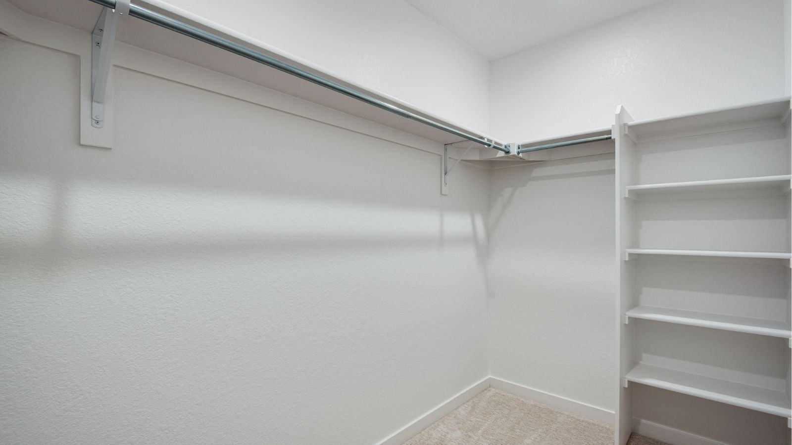 walk-in closet in new home