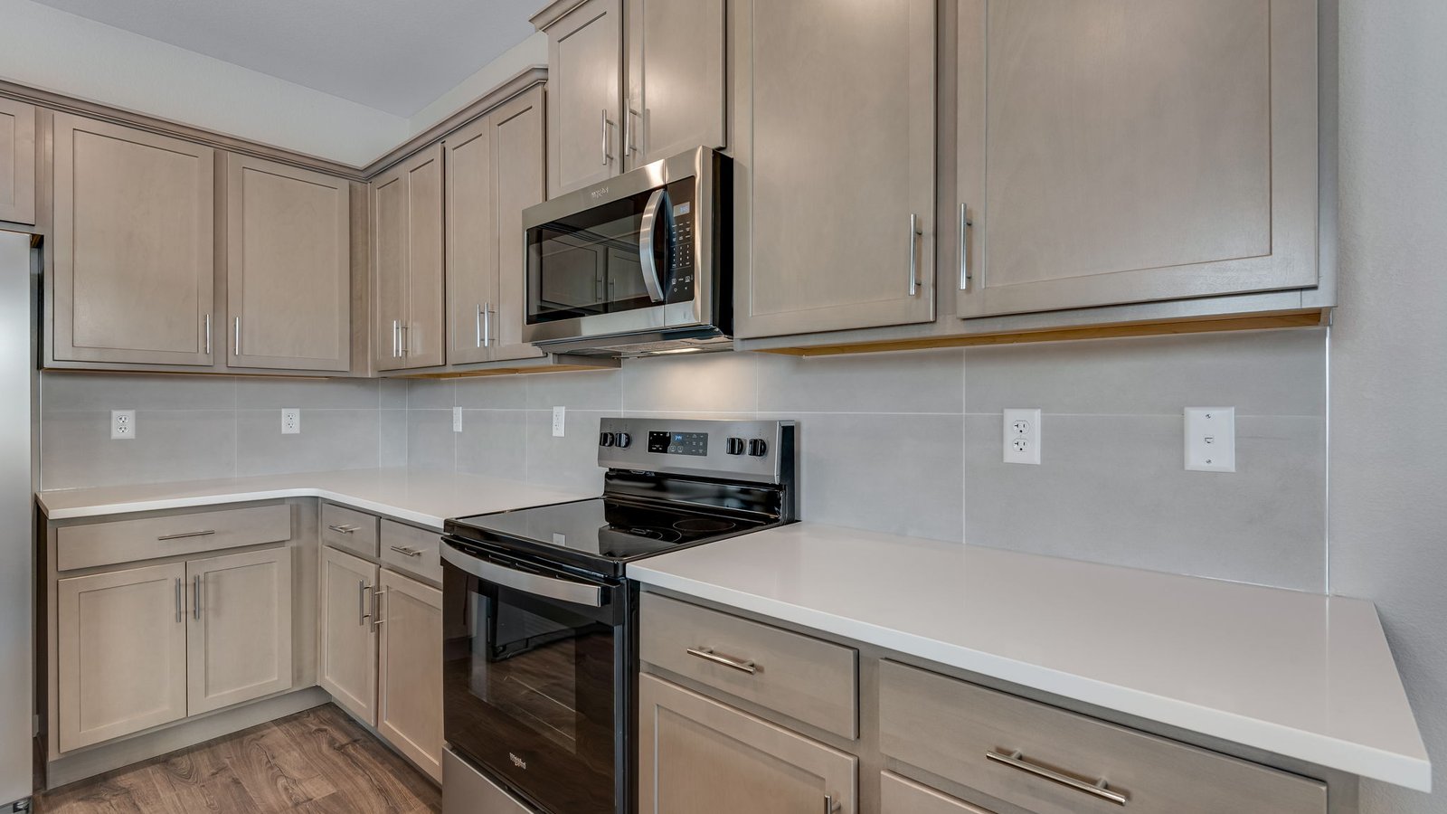 kitchen with wood cabinets