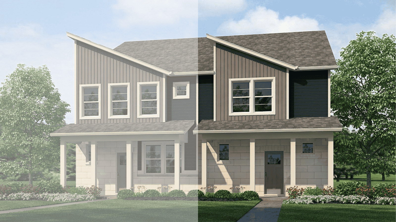 two story new paired home