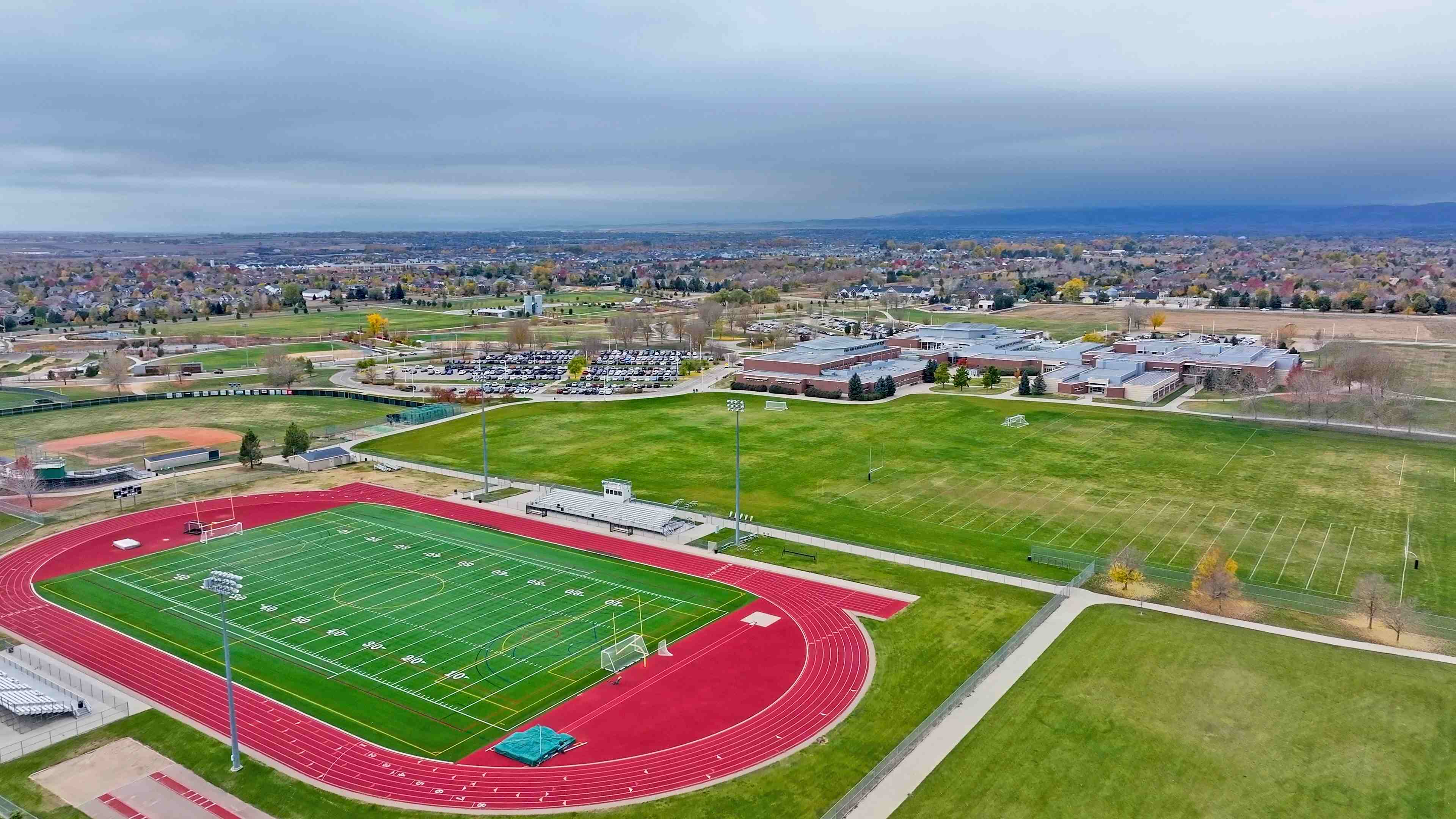 Football field near Hansen Farm community in Fort Collins