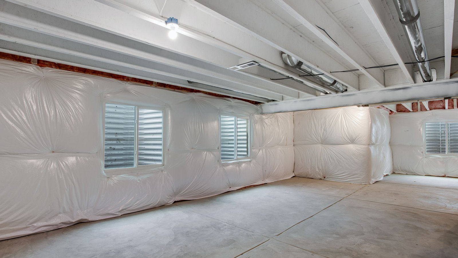 basement in new ranch home