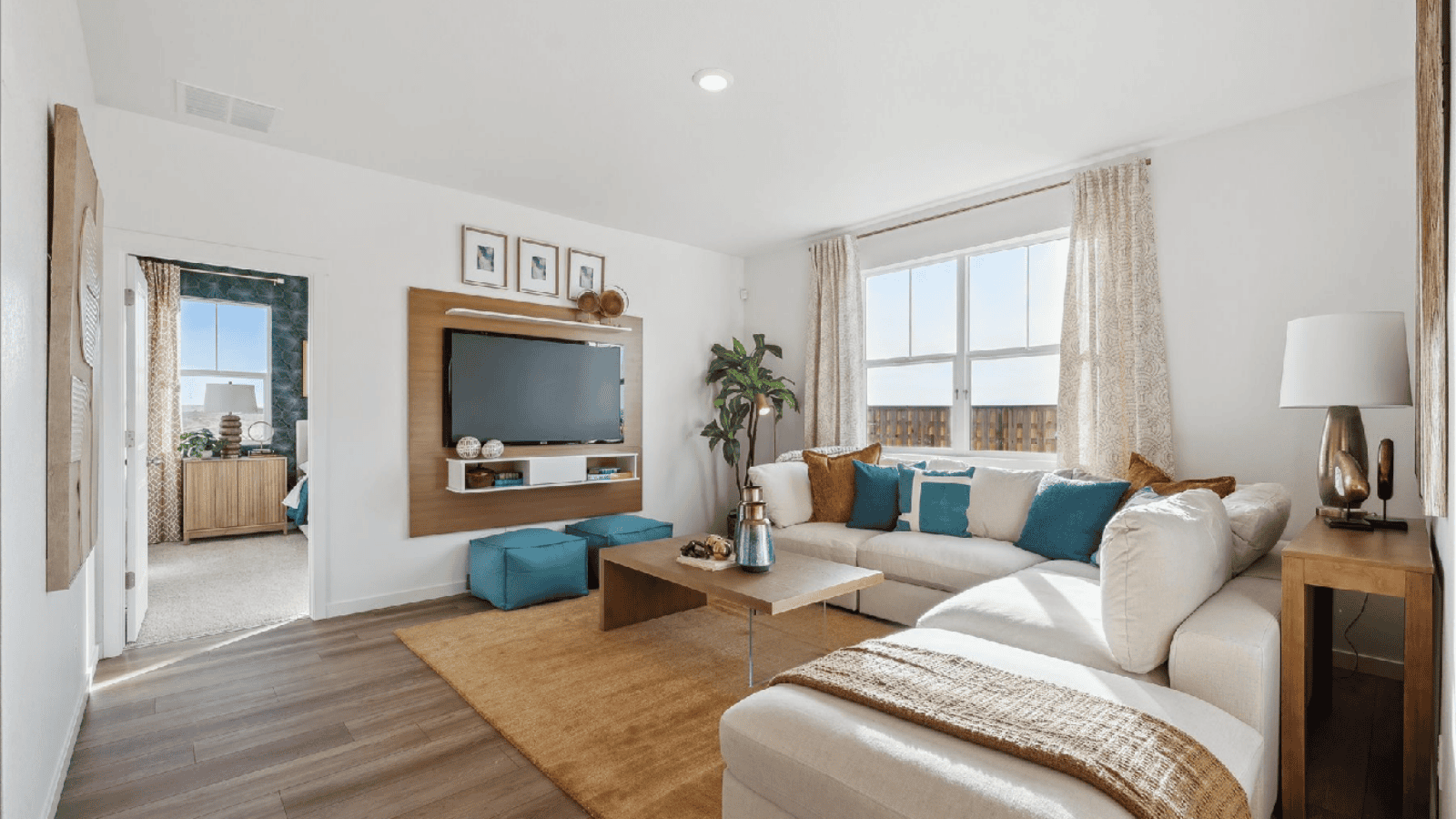 living area ranch home