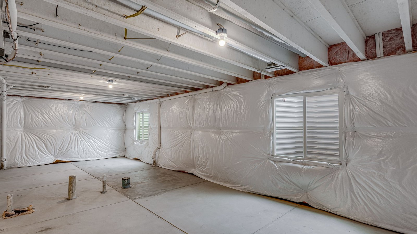 unfinished basement in new home