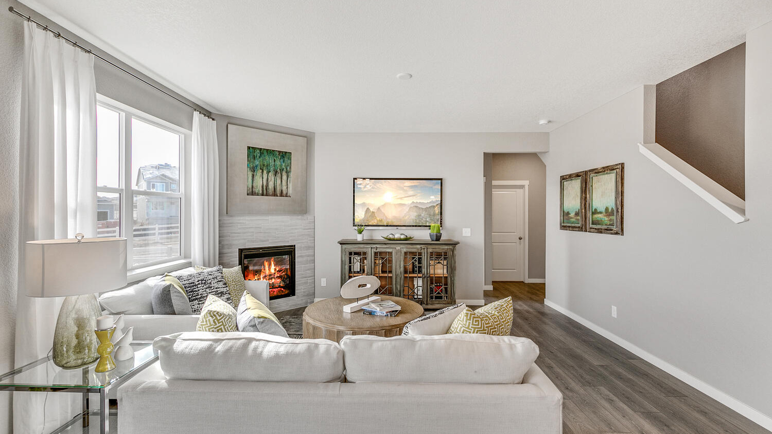 living area in new home