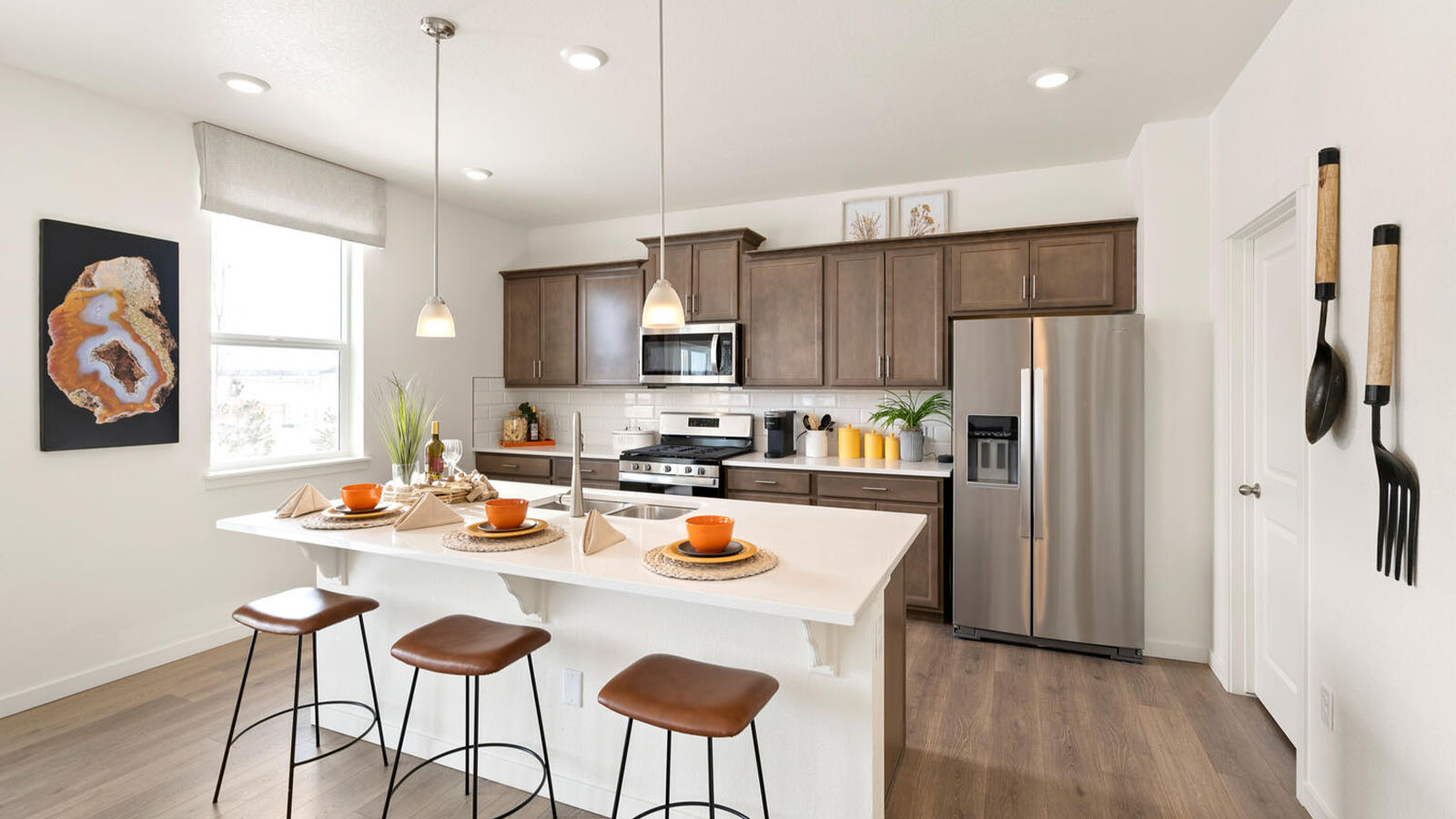 modern kitchen in new home