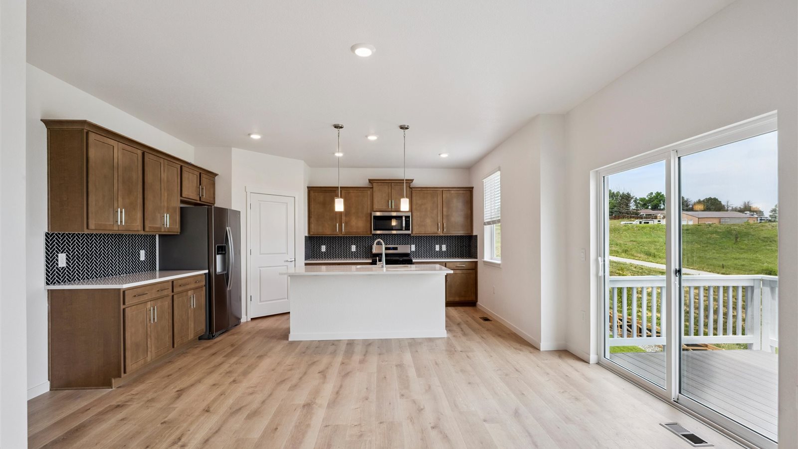 kitchen with extra cabinets in new home