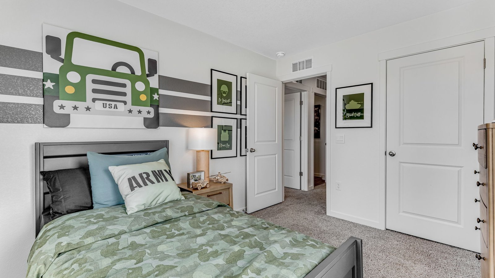 Third bedroom in new construction home