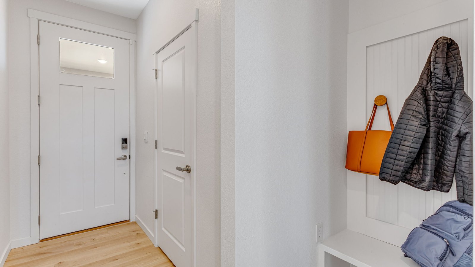 Front entryway in D.R. Horton home