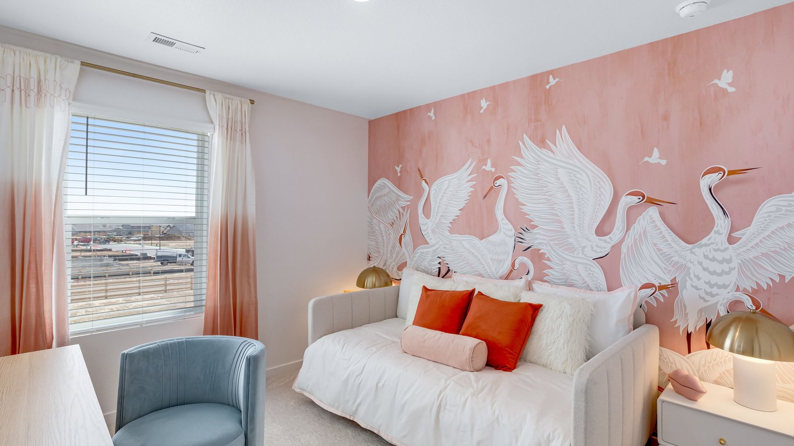 bedroom shown as girls room in new construction windsor, co home