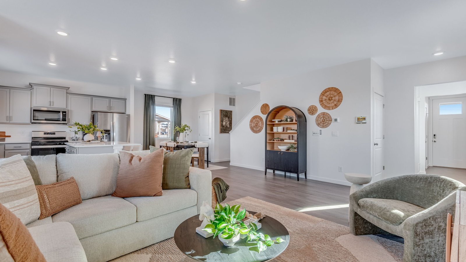 Bright family room featuring an open-concept layout and contemporary finishes.