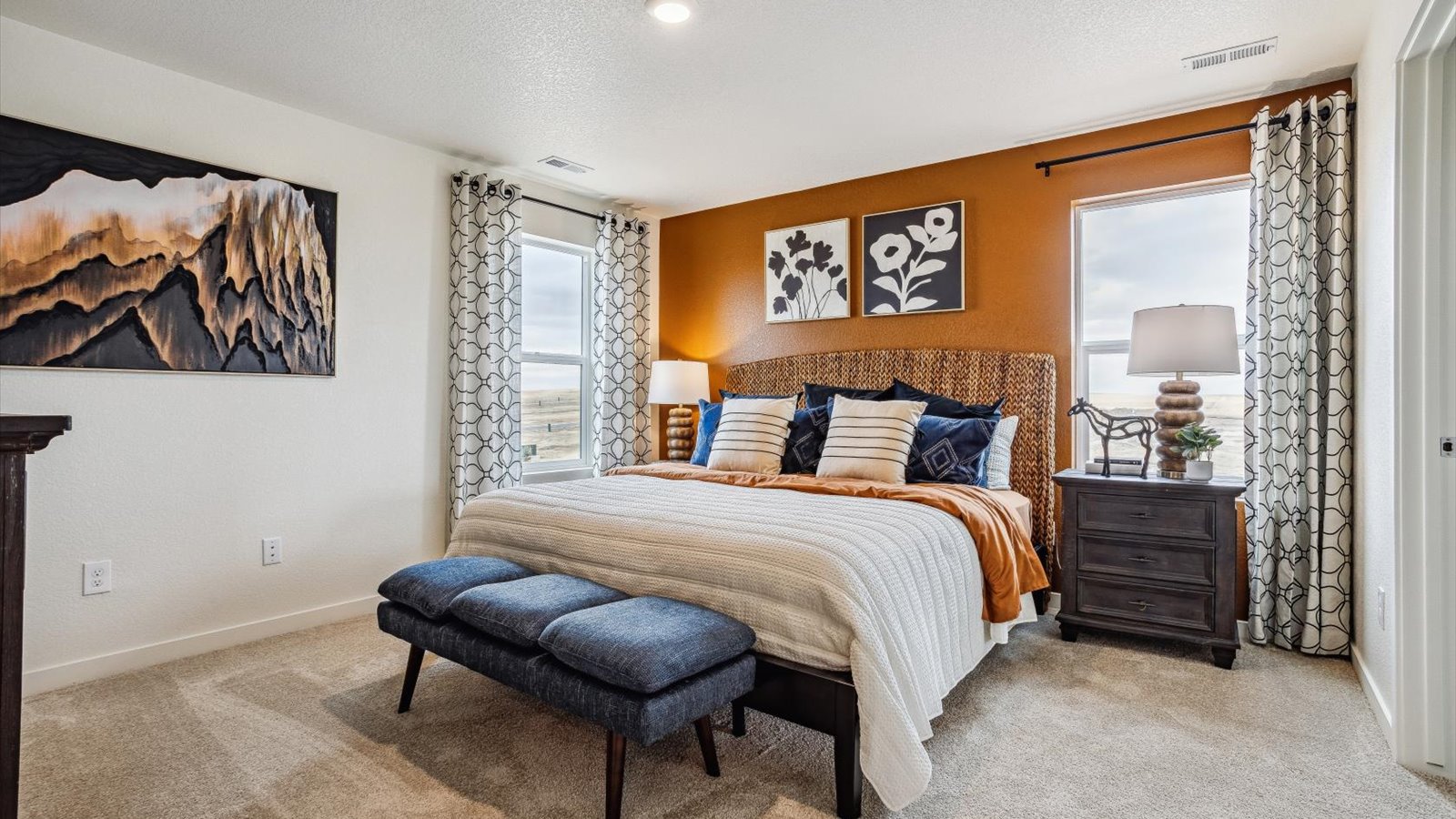 primary bedroom in new home