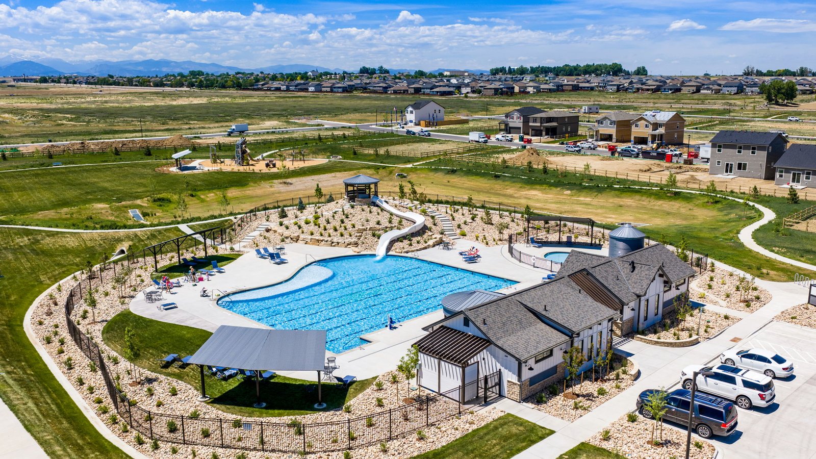 Resort-style community pool at Granary offering recreation and relaxation for residents.