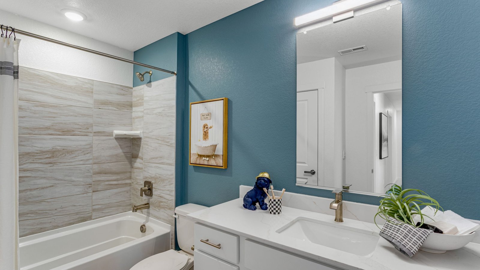 Functional secondary bathroom designed for busy households.