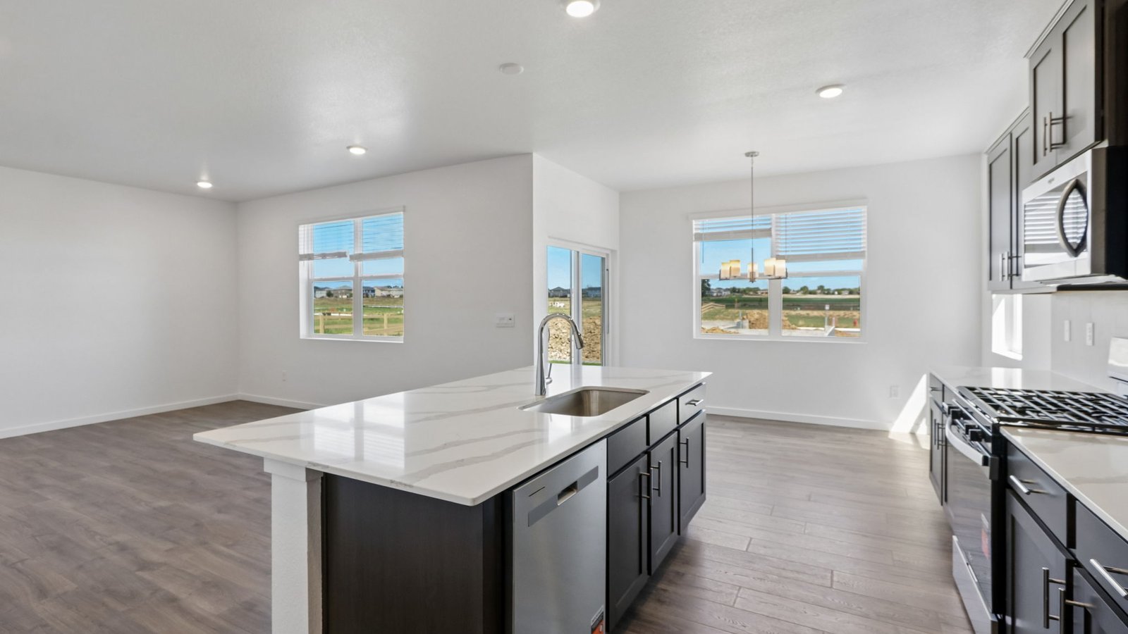 Modern kitchen island offering additional workspace and everyday functionality.