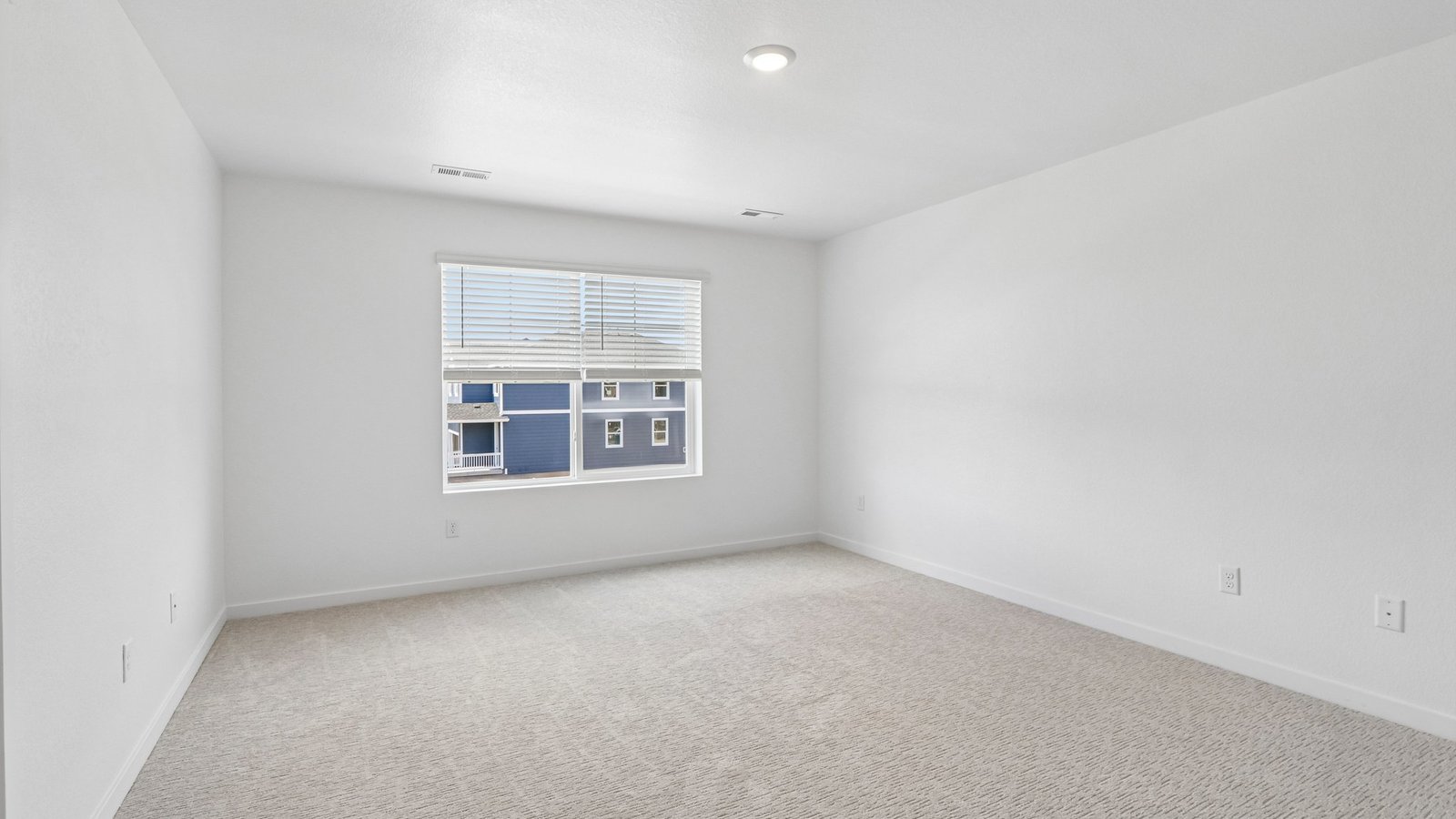 Primary bedroom in new home in Johnstown Colorado