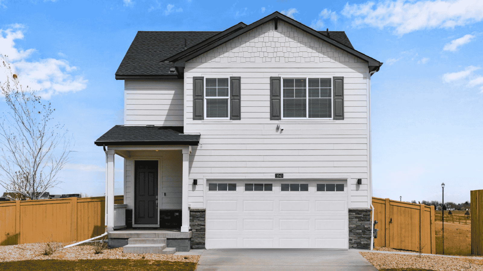 Exterior of new D.R. Horton home