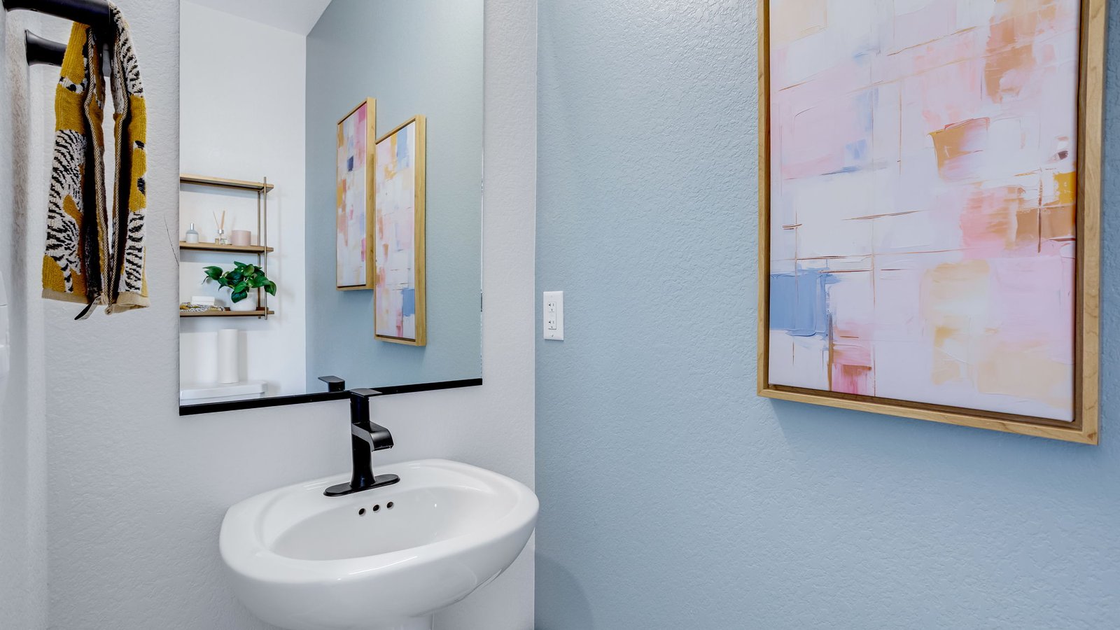 Powder bathroom in new home for sale