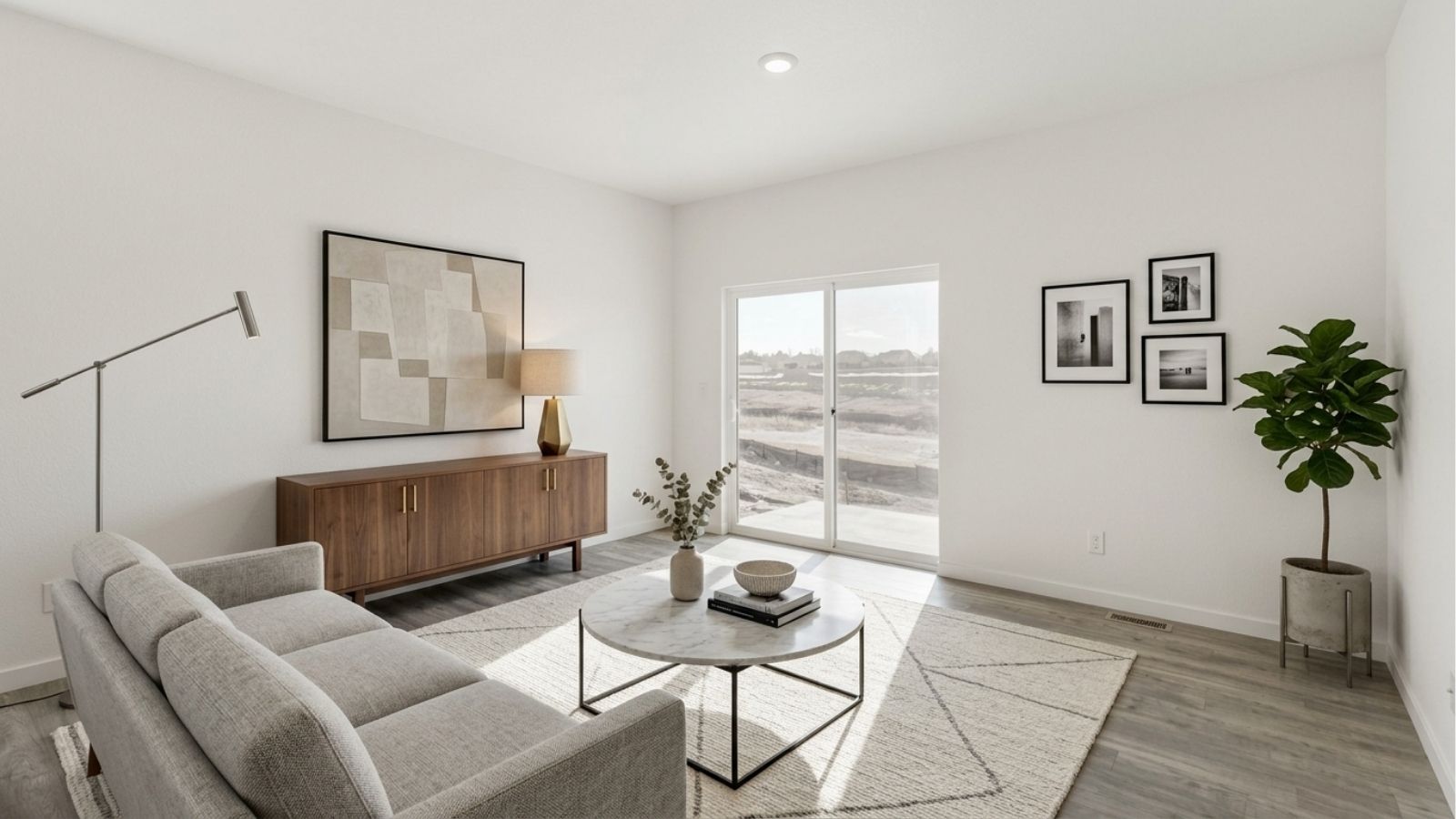 living area in new home
