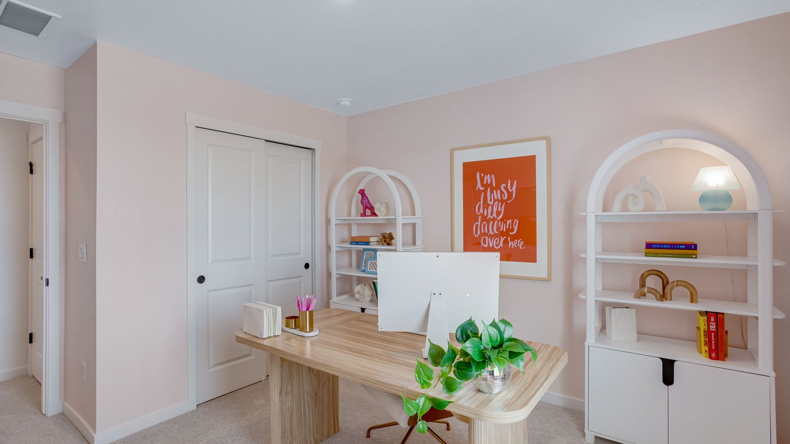 home office in new home in Johnstown, CO