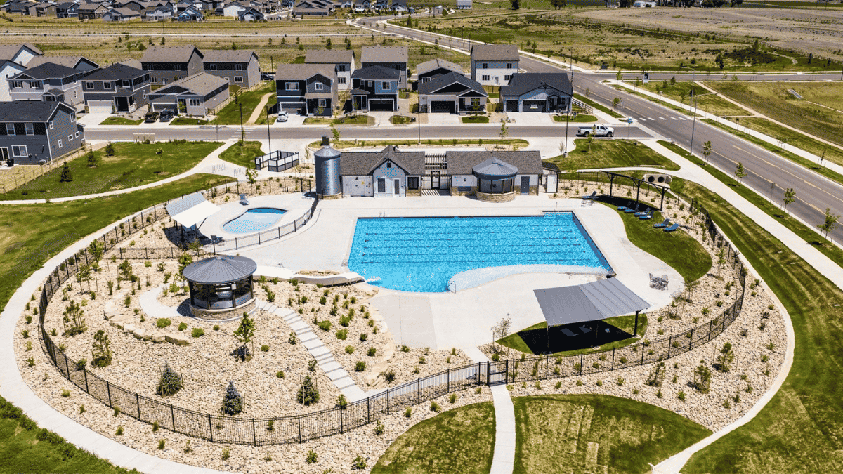 Pool at Granary community by D.R. Horton Johnstown, CO