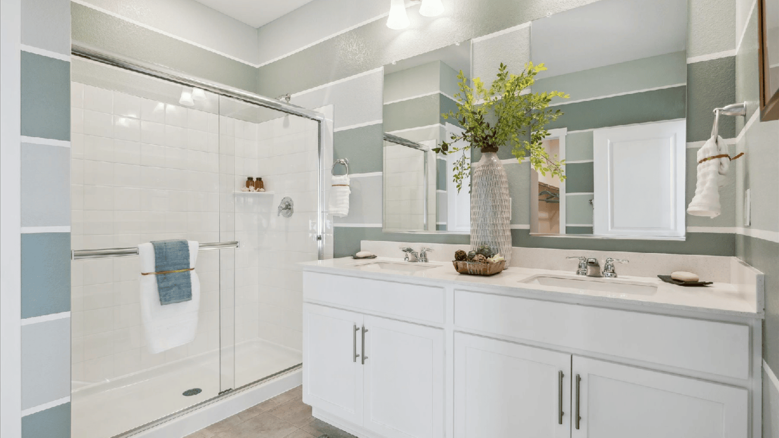 Primary bathroom in new home