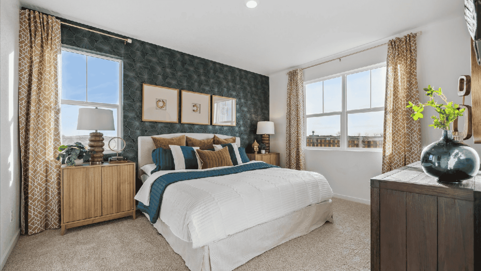 Primary bedroom in new home