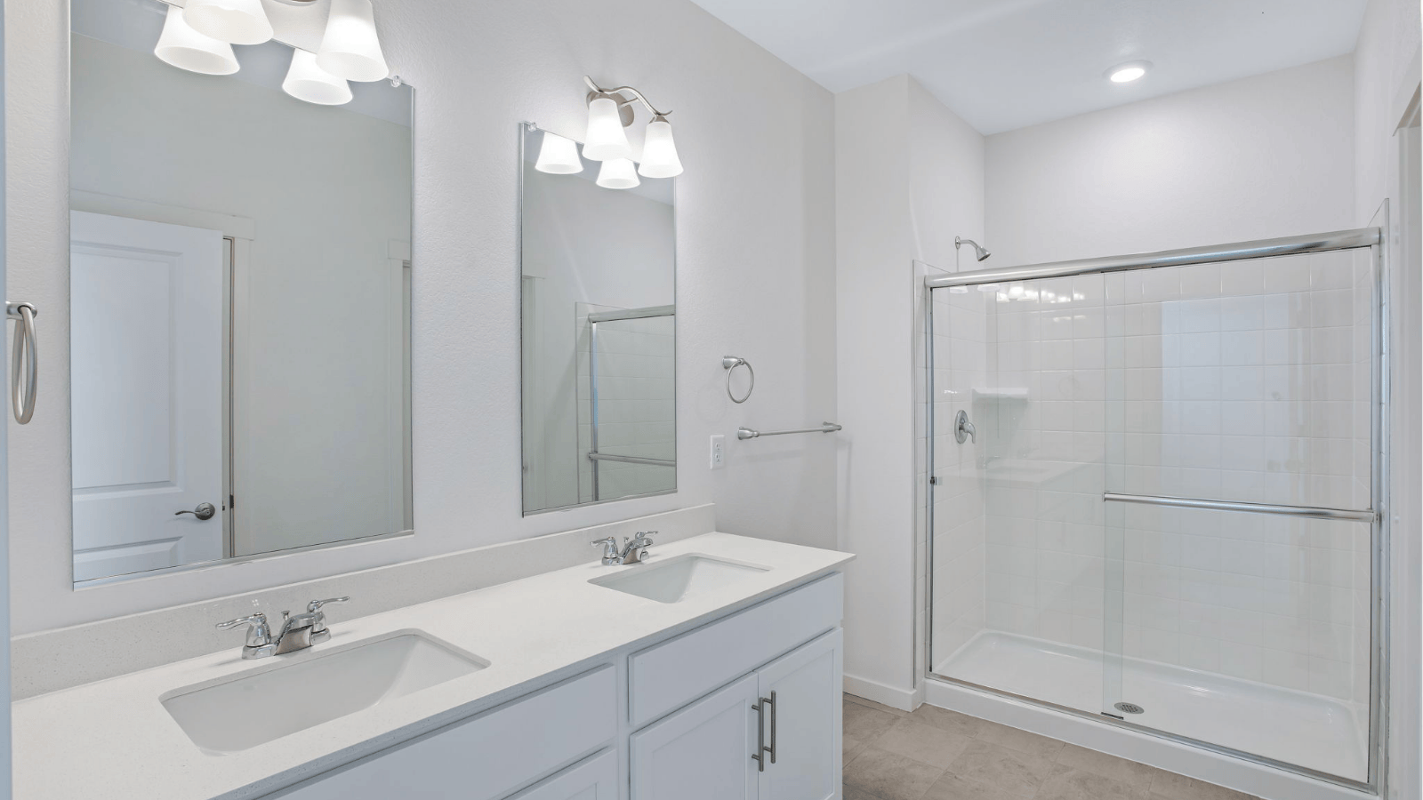 Primary bathroom in new home