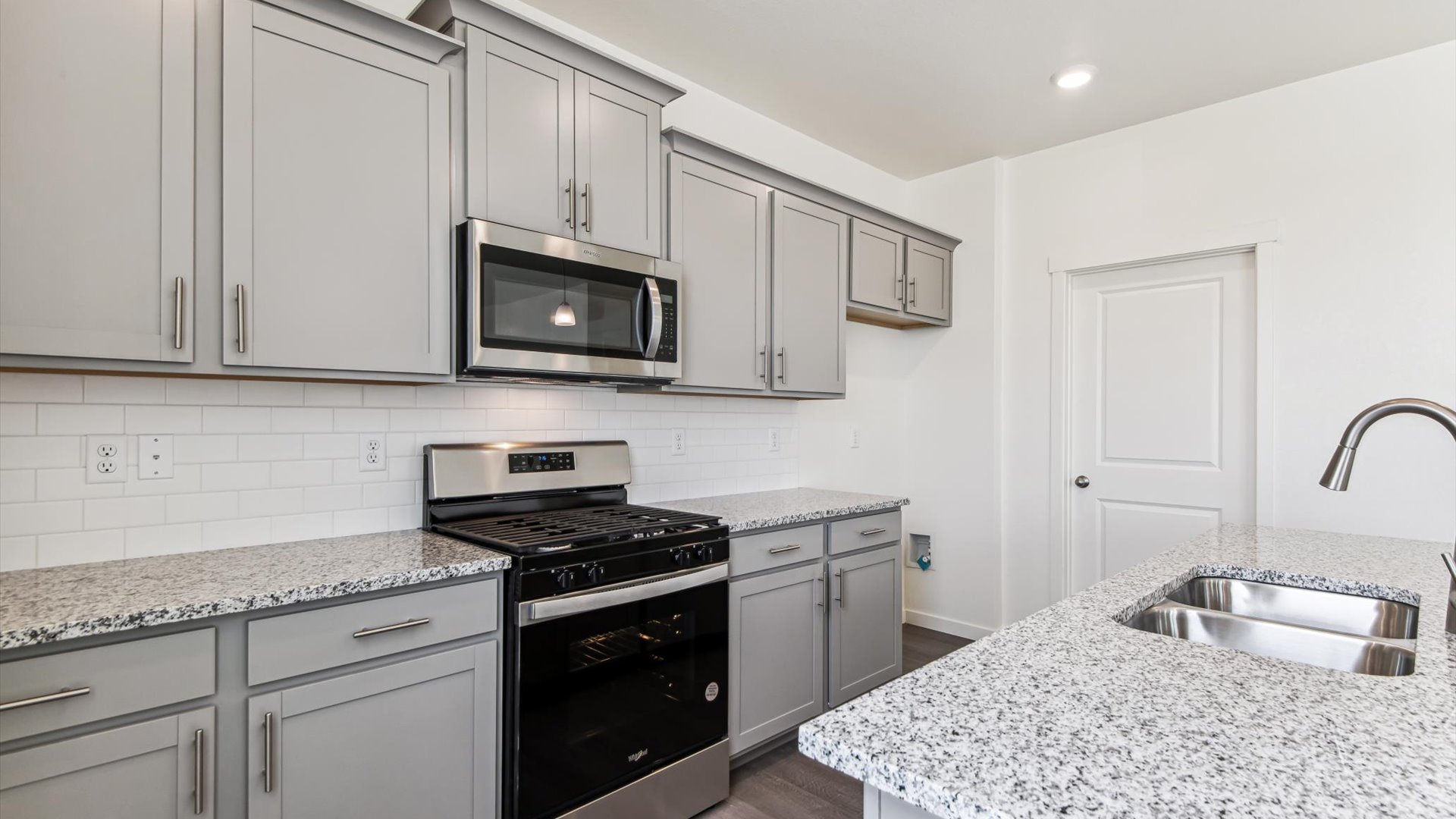 Modern kitchen in new D.R. Horton home