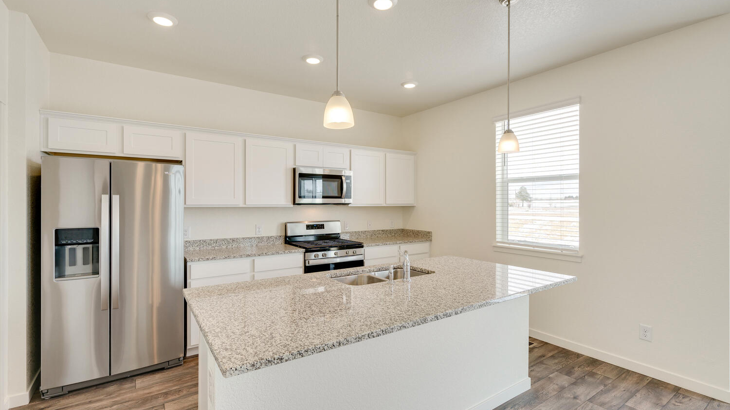 modern kitchen in new home