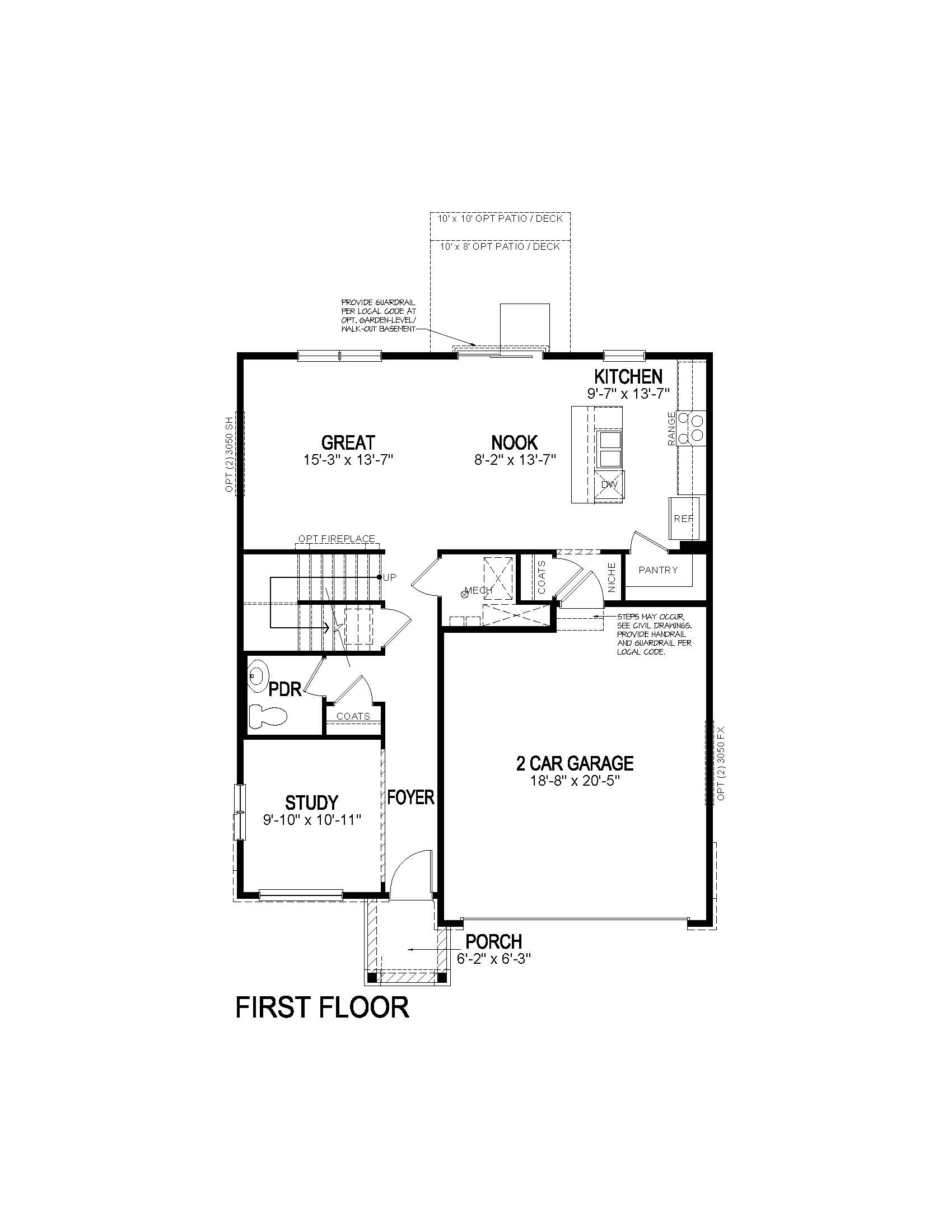 first floor in new home
