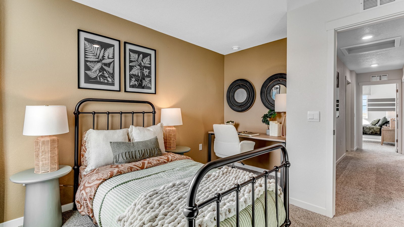 four bedrooms in D.R. Horton new construction home near brighton colorado