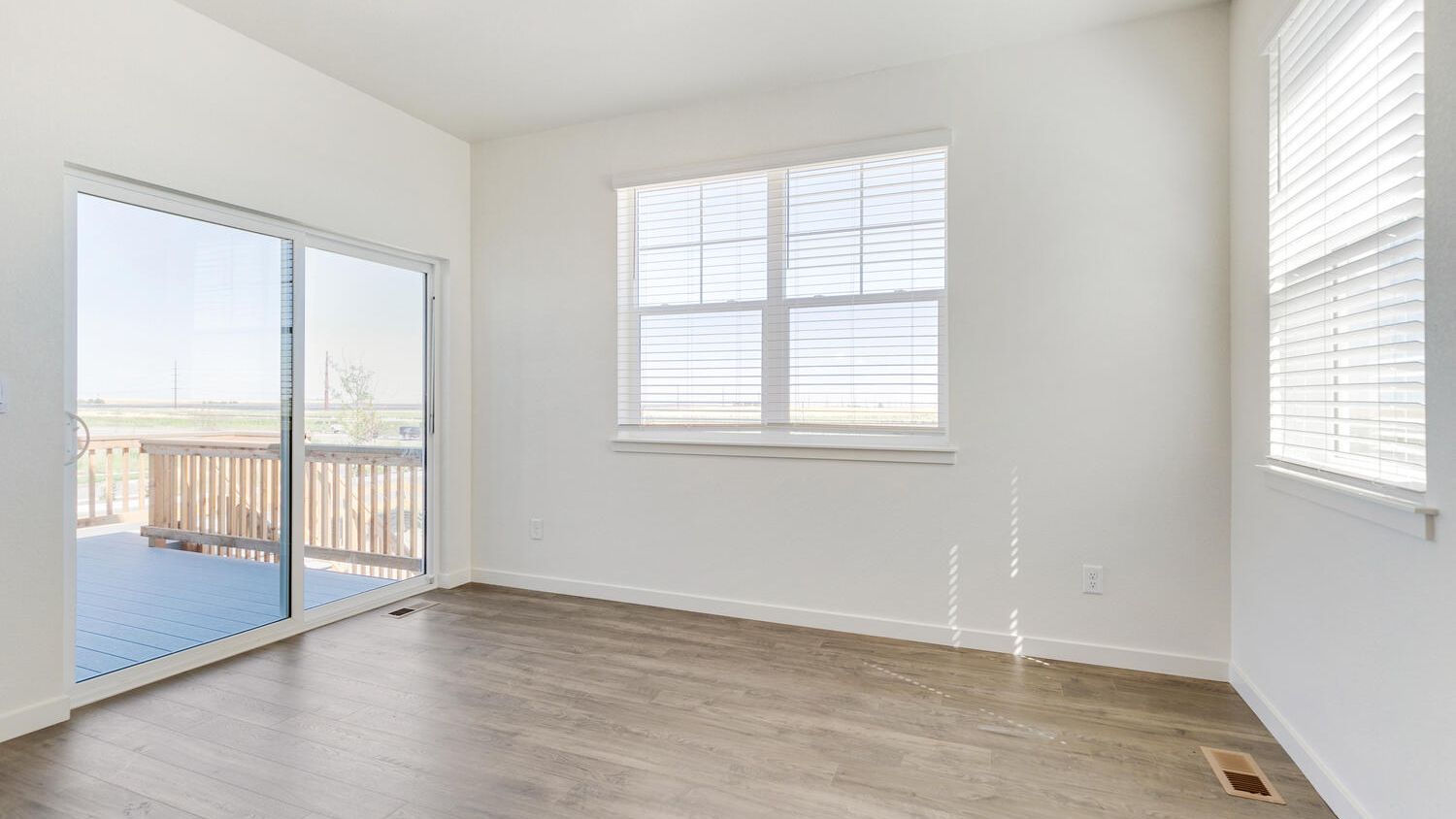 Dining area with windows