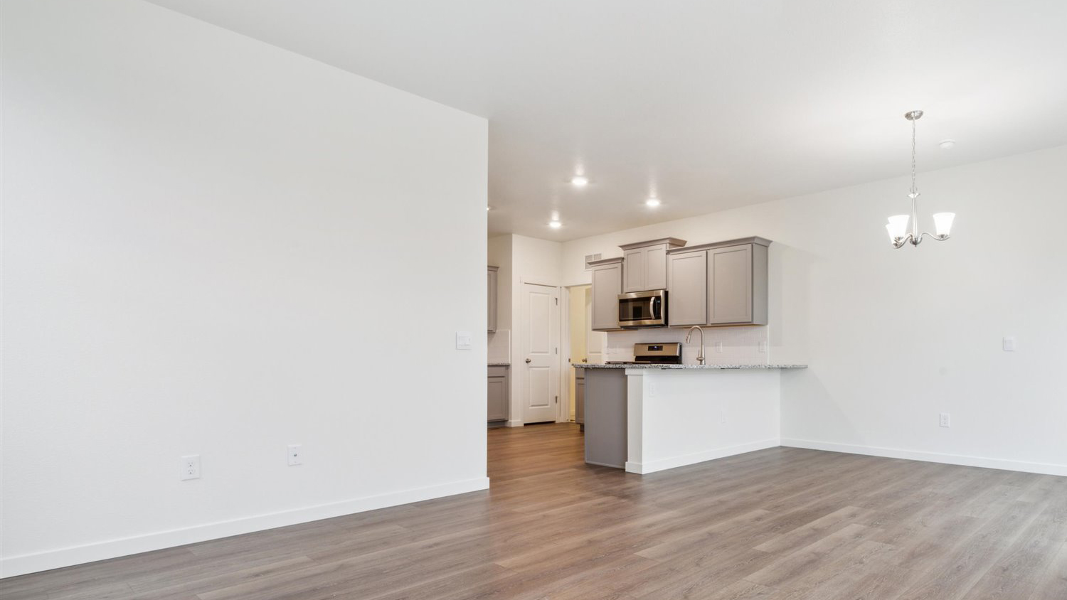 living area to dining new home