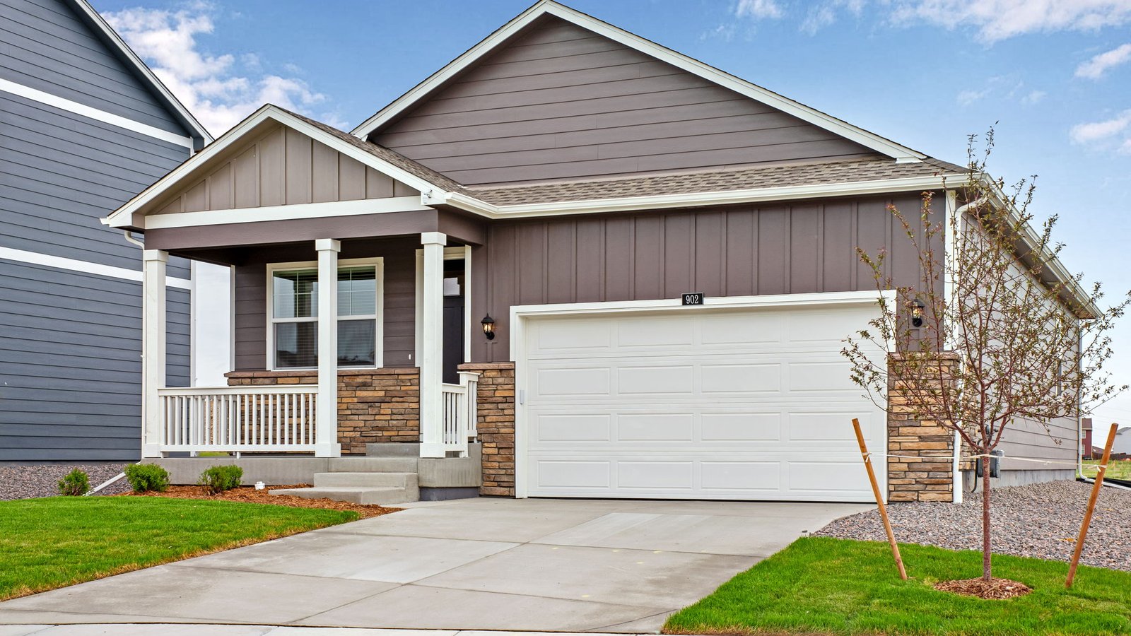 Exterior of new Adair floor plan in Lochbuie Colorado